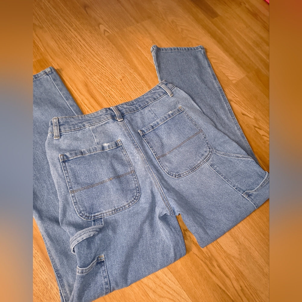 Carpenter Jeans Light Blue Denim Jeans Oversized Baggy/ Boyfriend Style